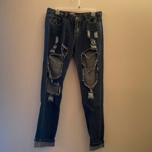 Ripped Blue Jeans